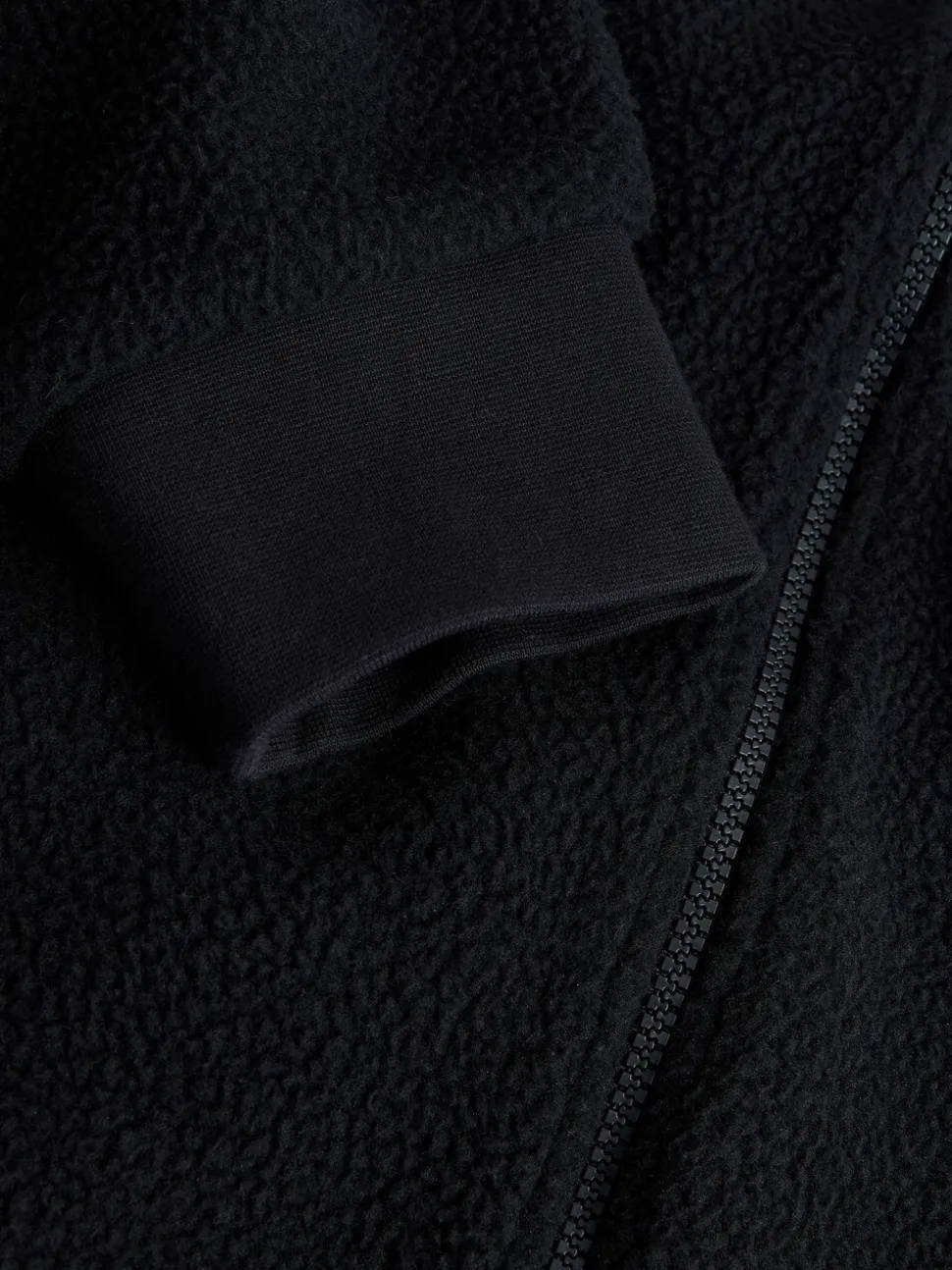 Zwart - Mat capuchon - Borg Fleece