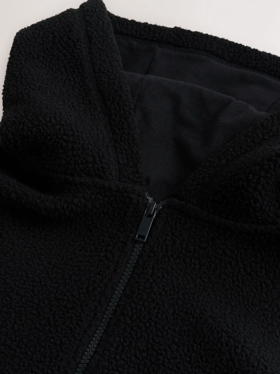 Zwart - Mat capuchon - Borg Fleece