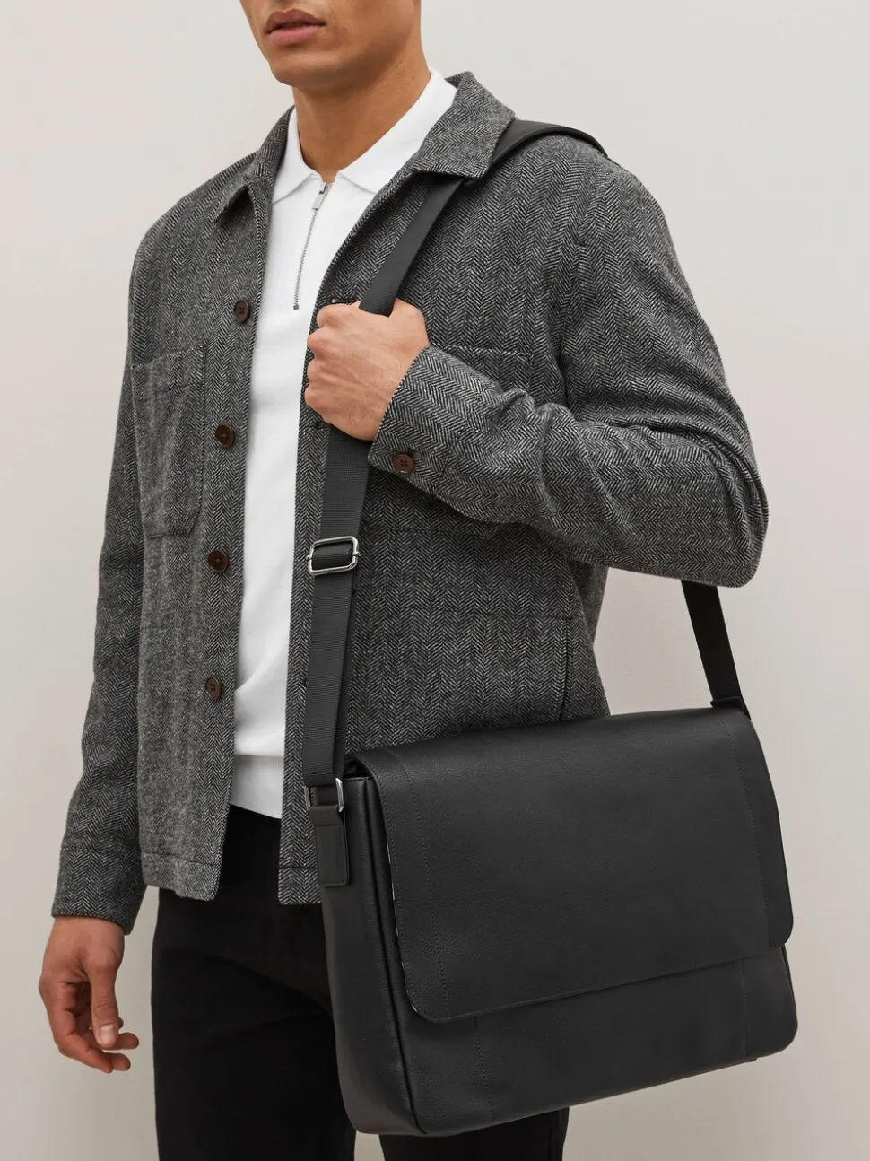 Zwart - Messenger-tas