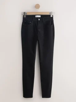 Zwart - Mid Rise Stretch Skinny Jeans