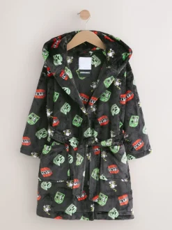 Zwart - Minecraft fleece badjas (5-16jaar)