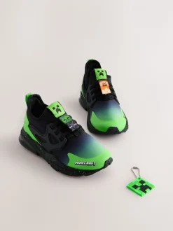 Zwart - Minecraft sneakers met elastische veters