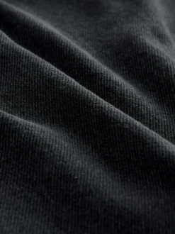 Zwart - Mini denim rok met zandloper model