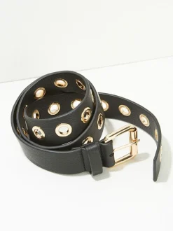 Zwart - Mint Velvet leren riem