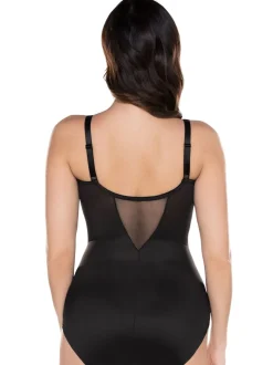 Zwart - Miraclesuit Extra Stevige Sexy Transparante Vormgevende Beugel Bodybriefers