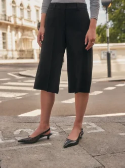 Zwart - Modieuze lange shorts