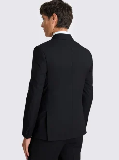 Zwart - MOSS Slim Double Breasted Stretch Suit Jacket