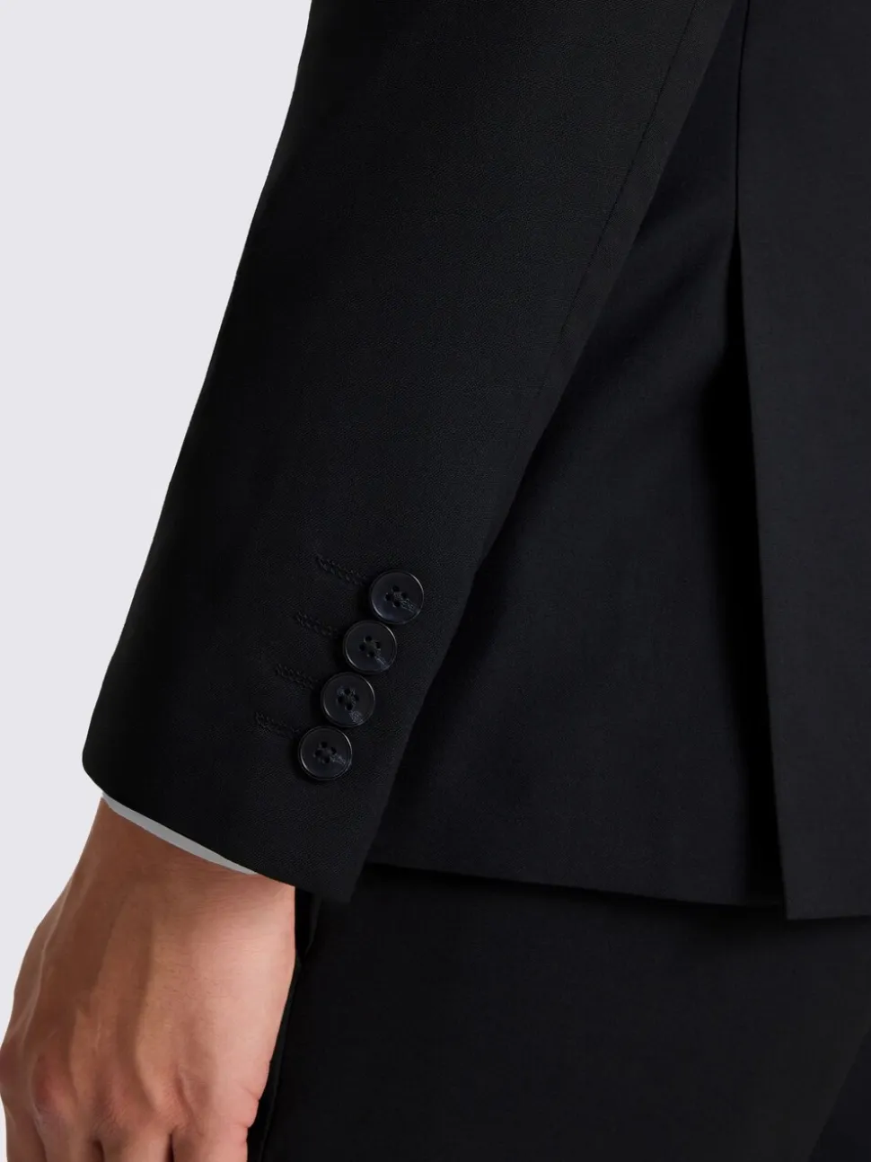 Zwart - MOSS Slim Double Breasted Stretch Suit Jacket