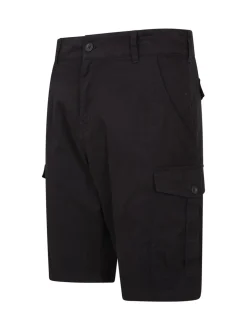 Zwart - Mountain Warehouse Mens Lakeside 100% Cotton Cargo Shorts
