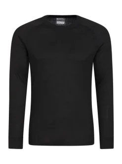 Zwart - Mountain Warehouse - Talus - Thermische herentop met ronde hals