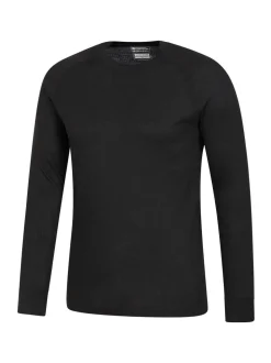 Zwart - Mountain Warehouse - Talus - Thermische herentop met ronde hals