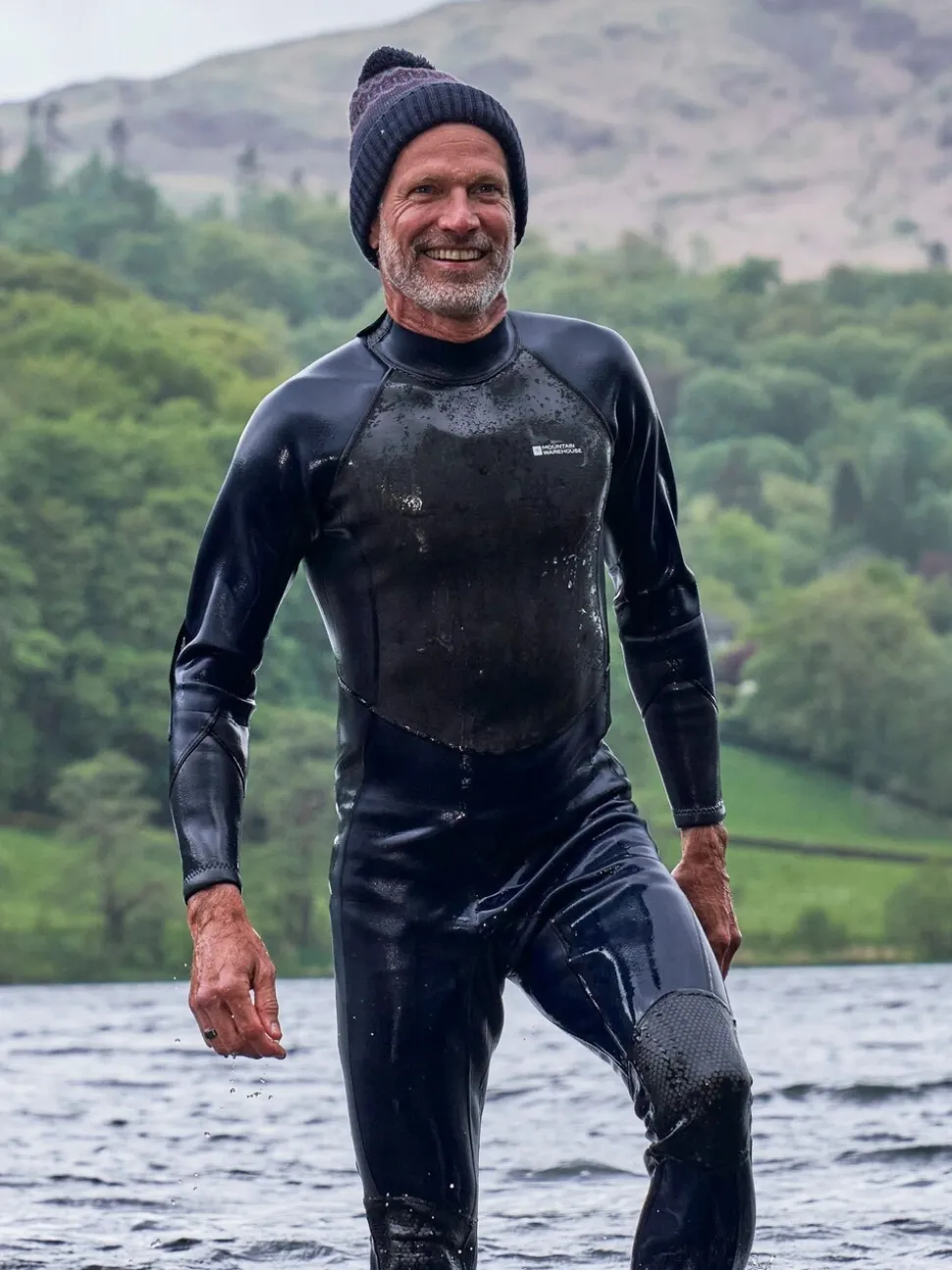 Zwart - Mountain Warehouse lang neopreen wetsuit voor heren