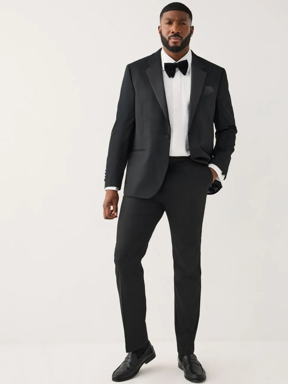 Zwart - Muscle Fit Motionflex Stretch Tuxedo Suit Trousers