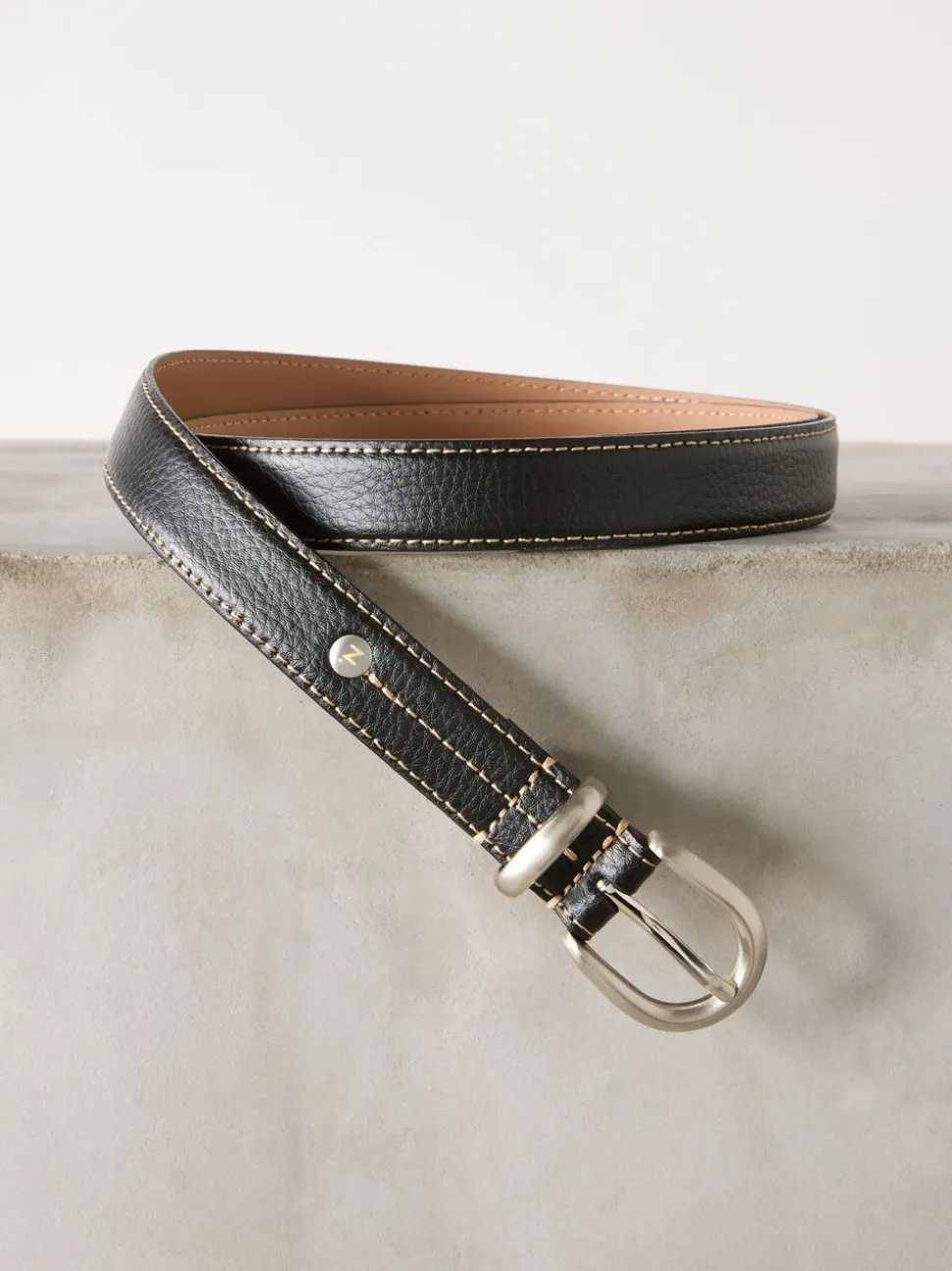 Zwart - N. Premium Made In Italië riem met gemiddelde breedte