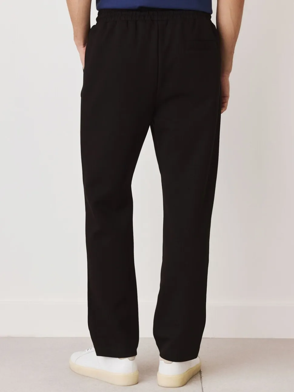 Zwart - N. Premium Soft Touch Scuba Slim Fit Open Joggers