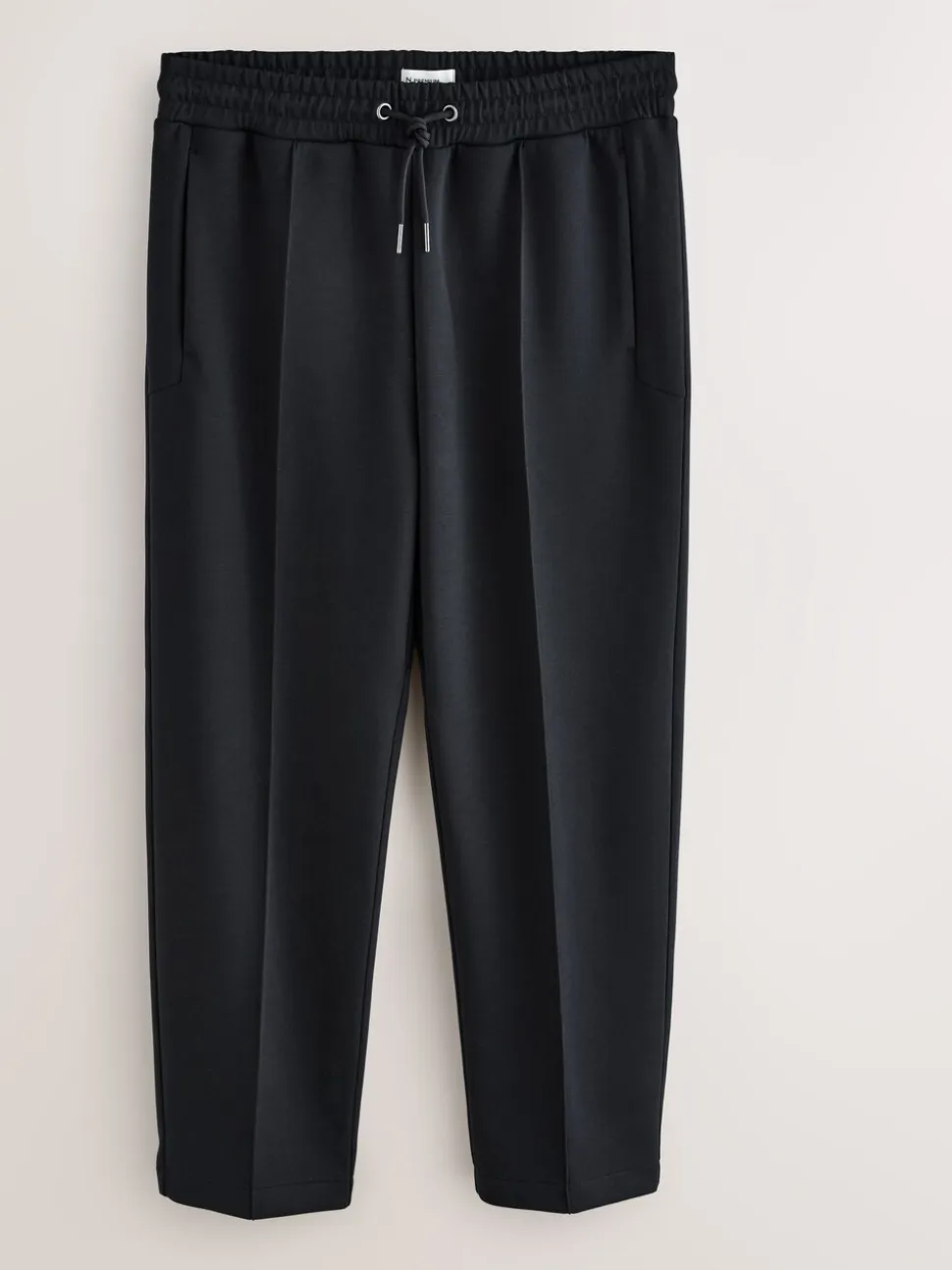 Zwart - N. Premium Soft Touch Scuba Slim Fit Open Joggers