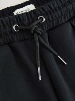 Zwart - N. Premium Soft Touch Scuba Slim Fit Open Joggers