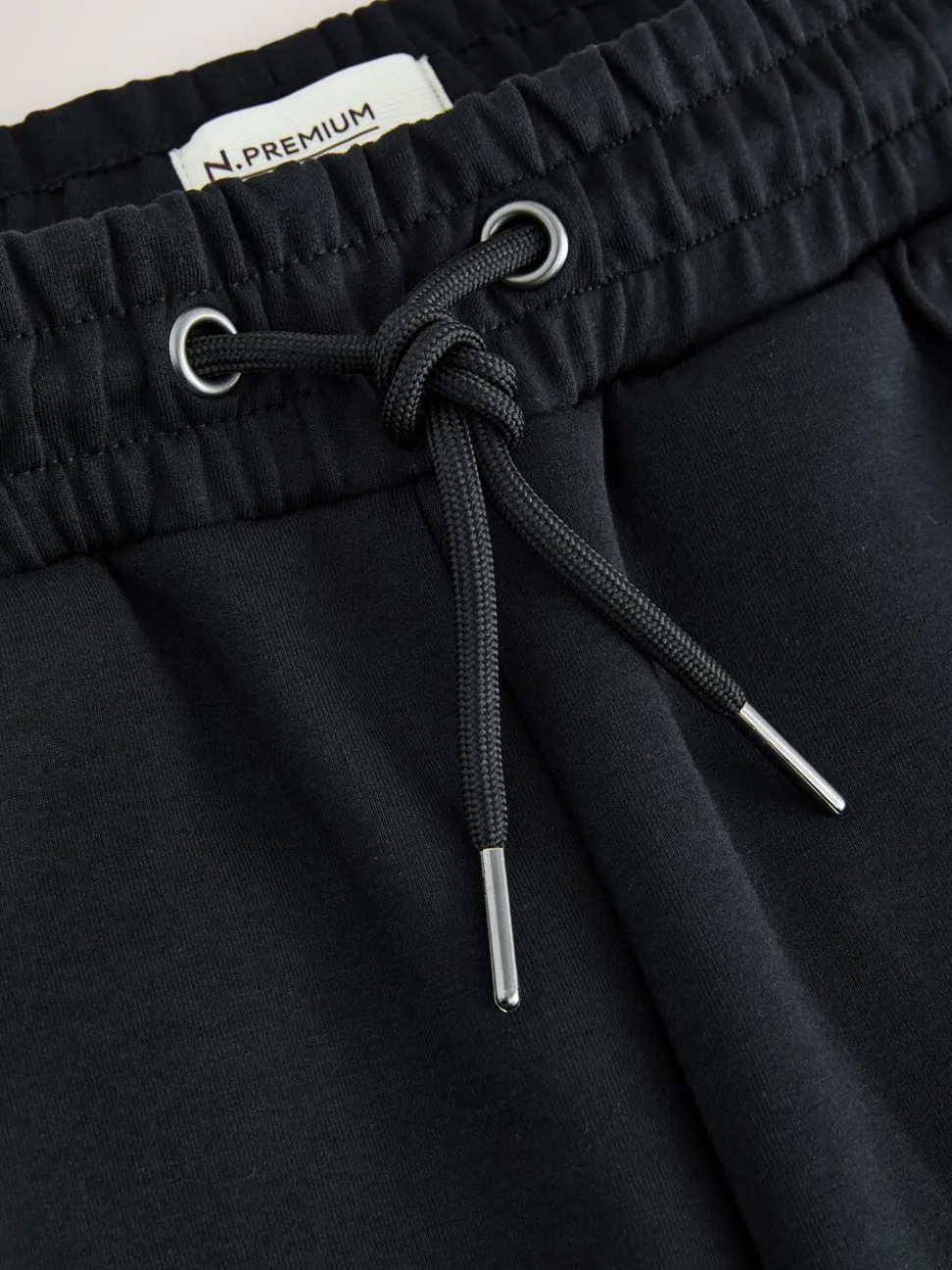 Zwart - N. Premium Soft Touch Scuba Slim Fit Open Joggers