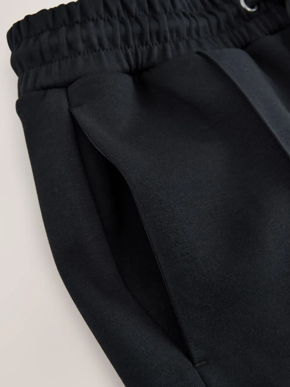 Zwart - N. Premium Soft Touch Scuba Slim Fit Open Joggers