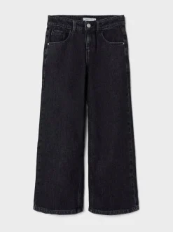 Zwart - Name It jeans met wijde pijpen