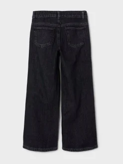 Zwart - Name It jeans met wijde pijpen