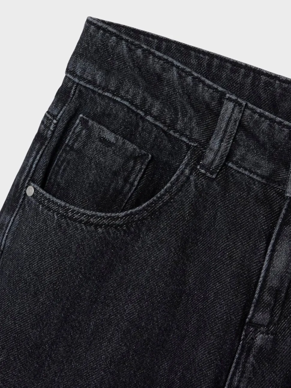 Zwart - Name It jeans met wijde pijpen