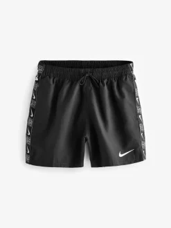 Zwart - Nike 5 inch zwarte volley zwemshort met logobies