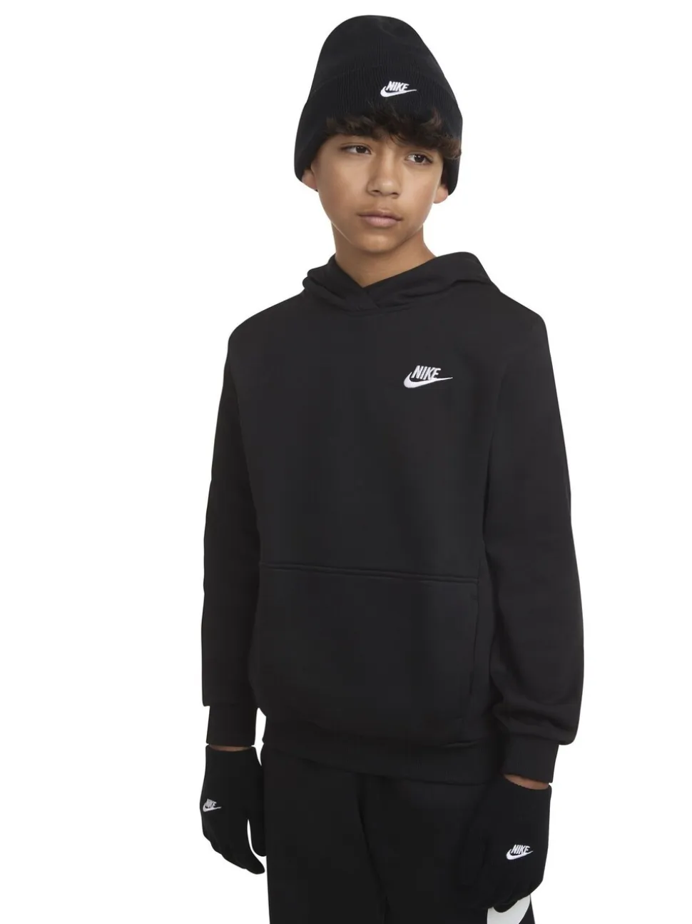 Zwart - Nike Club Beanie and Glove Set