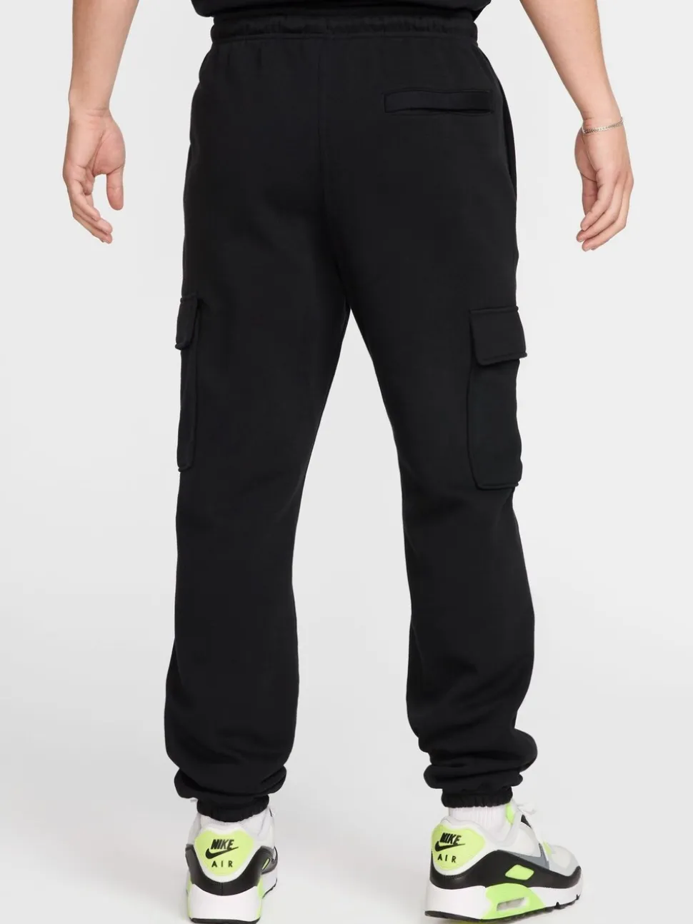 Zwart - Nike Club cargojoggingbroek van fleece