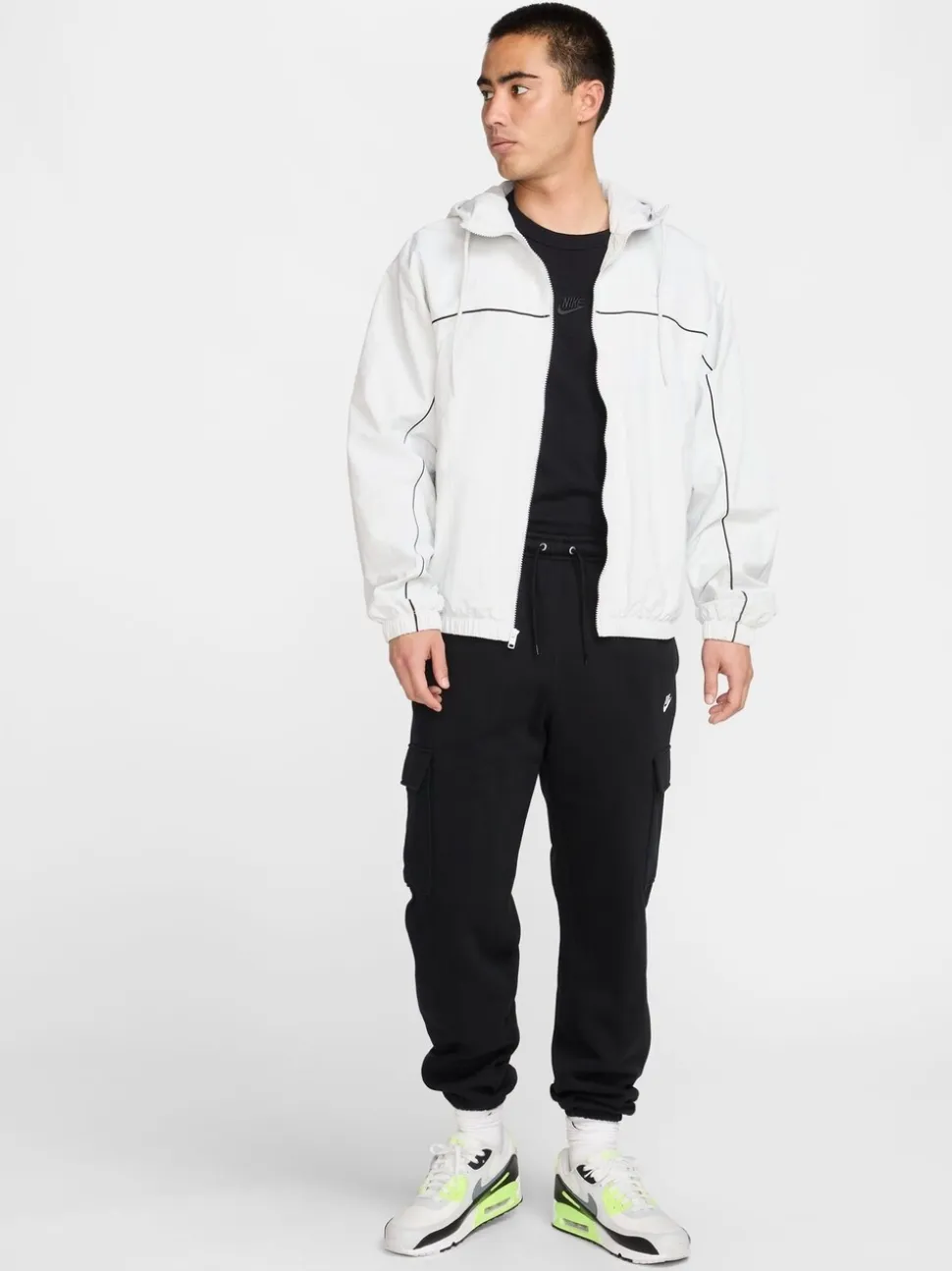 Zwart - Nike Club cargojoggingbroek van fleece