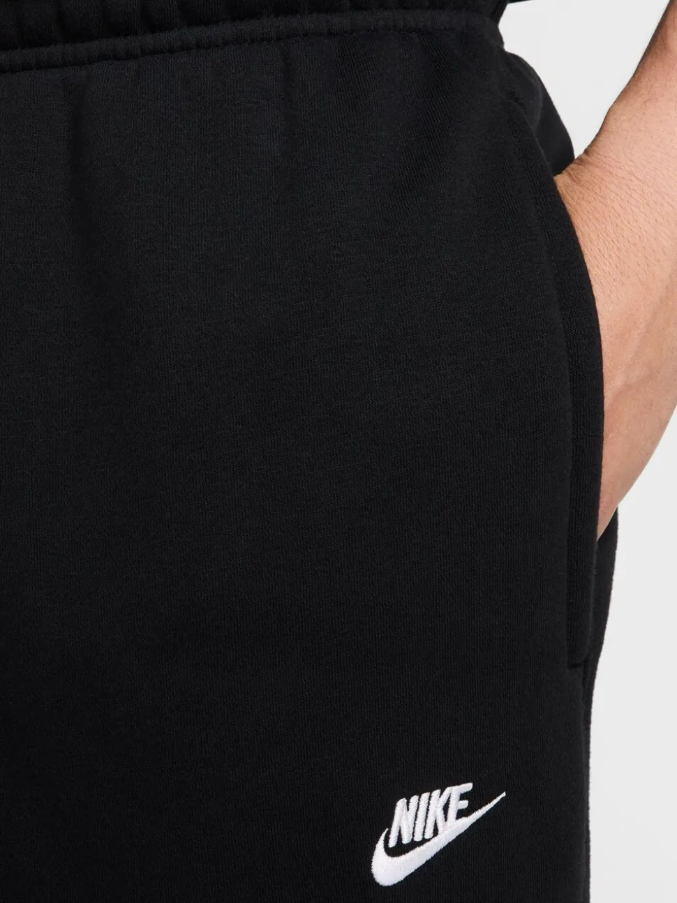 Zwart - Nike Club cargojoggingbroek van fleece