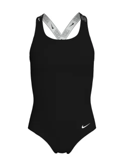 Zwart - Nike Logo Tape Crossback Zwempak 1 Stuk
