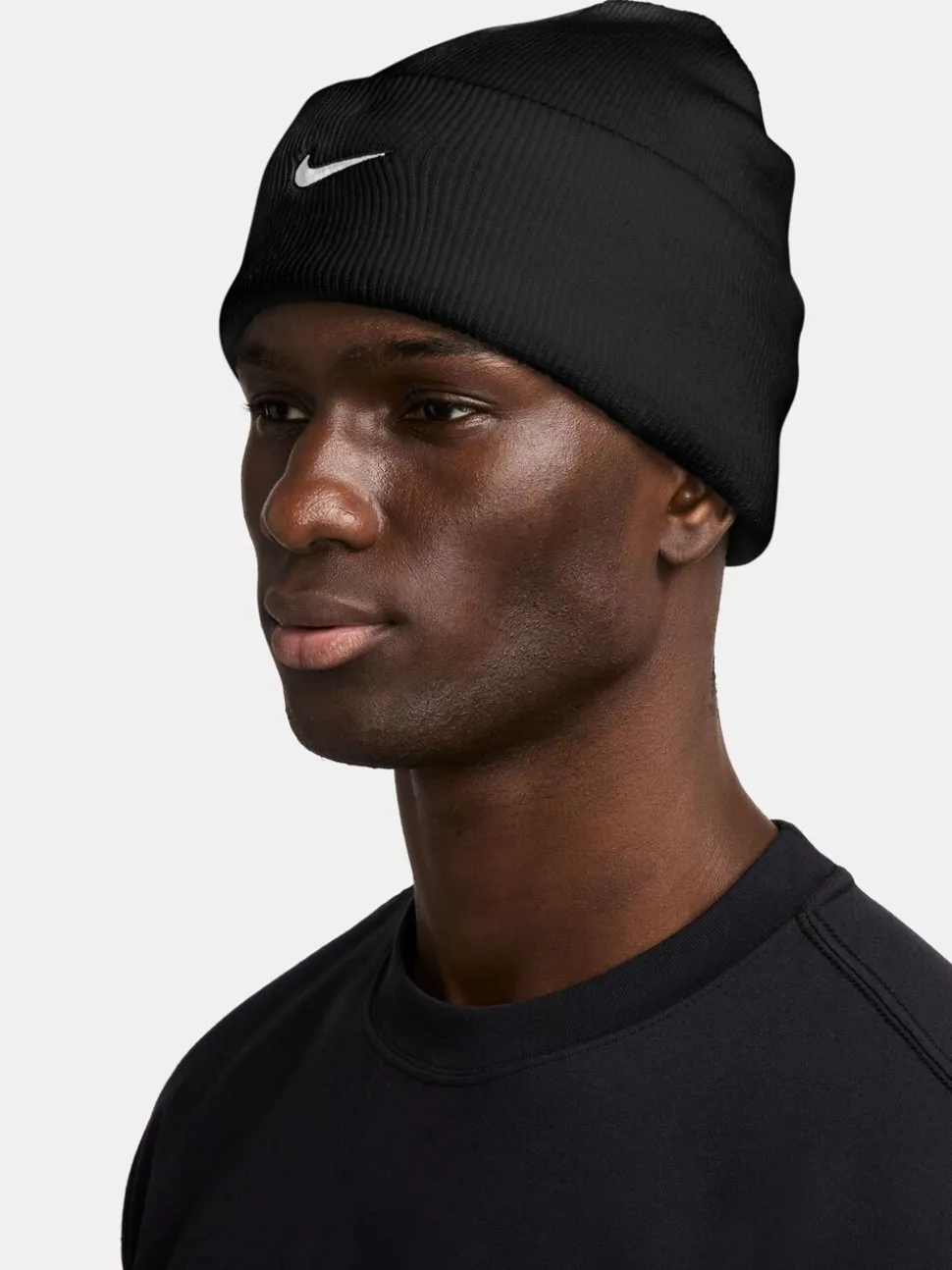 Zwart - Nike Peak Swoosh Beanie