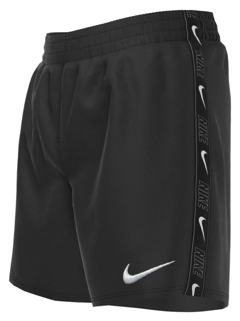Zwart - Nike Swim Logo Tape 4 Inch Volley Shorts