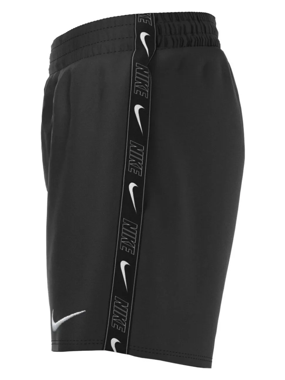 Zwart - Nike Swim Logo Tape 4 Inch Volley Shorts