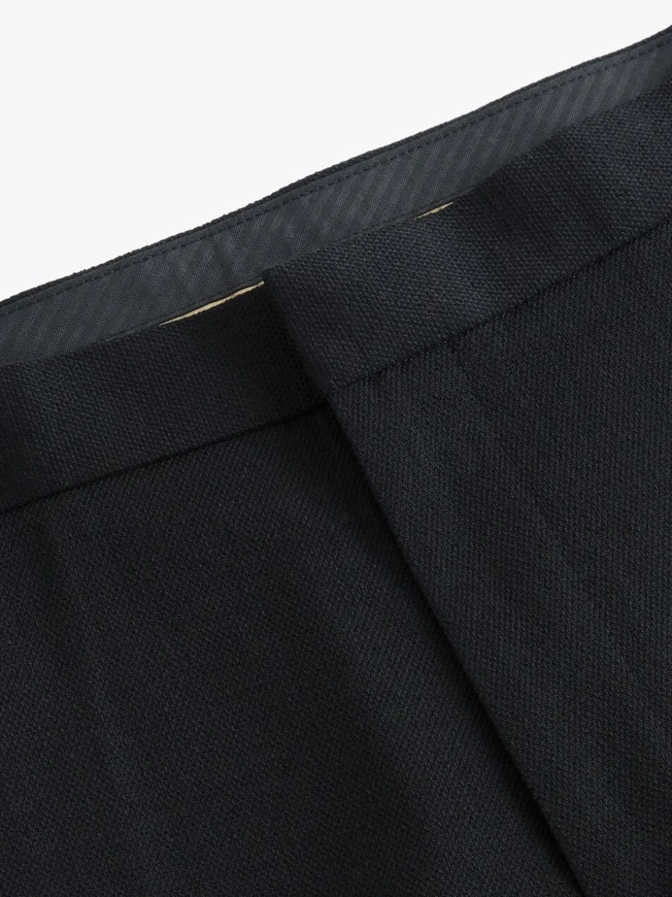 Zwart - Normale Pasvorm - Adjustable Tuxedo Trousers With Wool