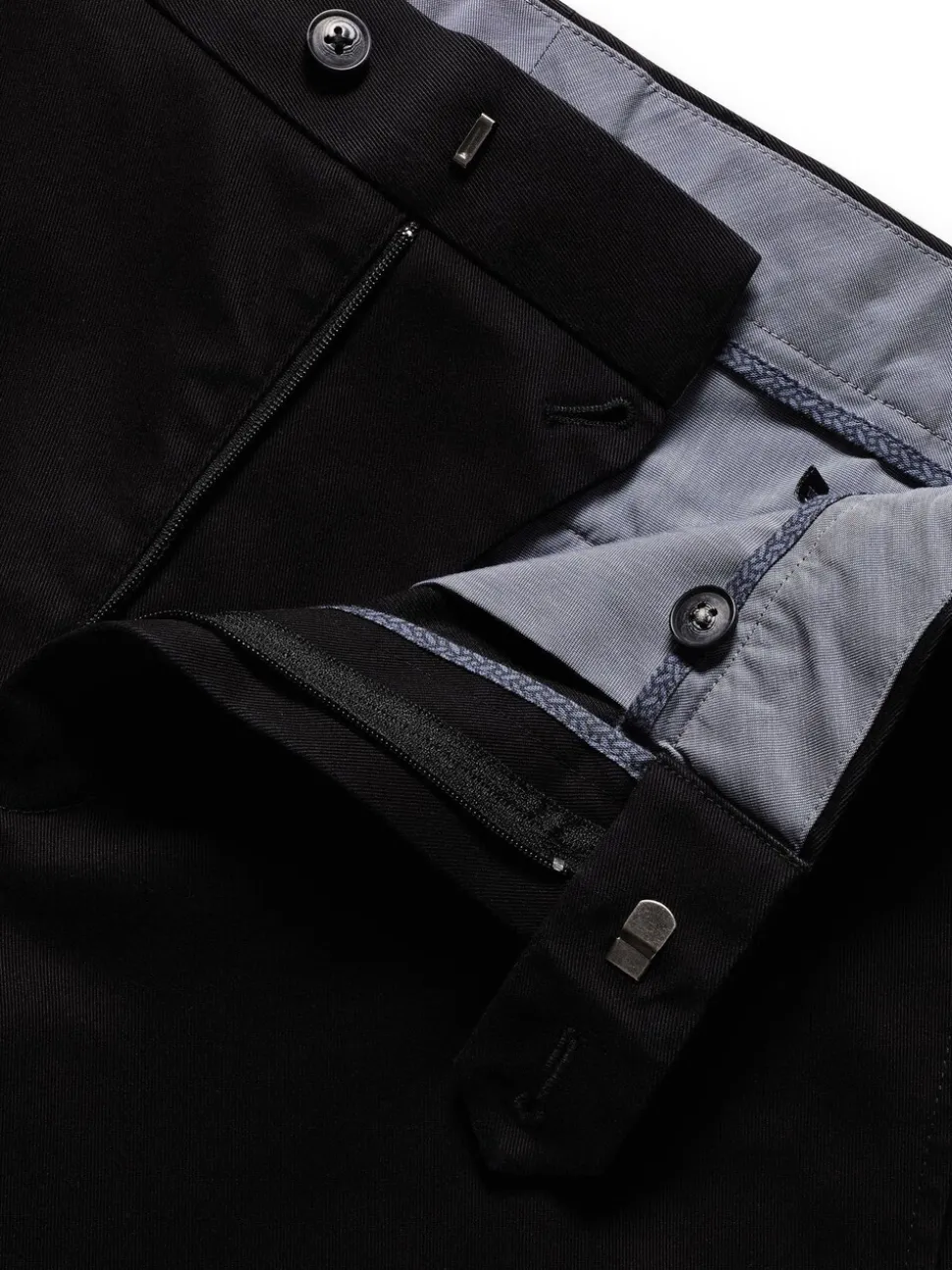 Zwart - Normale Pasvorm - Charles Tyrwhitt - Ultieme strijkvrije Franse slim-fit chino