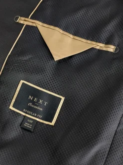 Zwart - Normale Pasvorm - Fluwelen blazer