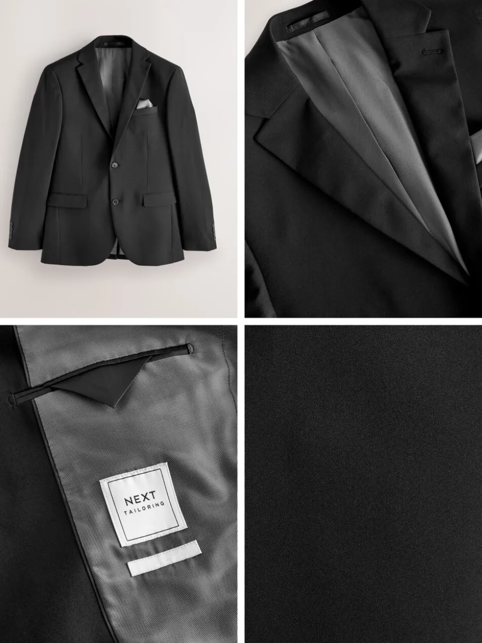 Zwart - Normale Pasvorm - Must-have kostuum: colbert