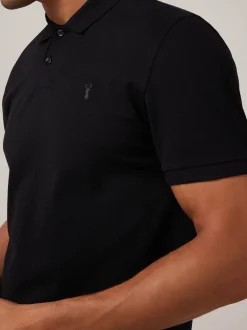 Zwart - Normale Pasvorm - Piqué poloshirt met korte mouwen