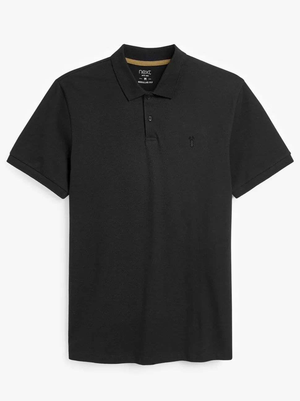 Zwart - Normale Pasvorm - Piqué poloshirt met korte mouwen