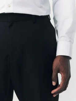 Zwart - Normale Pasvorm - Pantalon in smokingstijl