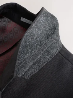 Zwart - Normale Pasvorm - Signature Nova Fides 100% Italian Wool Suit Jacket