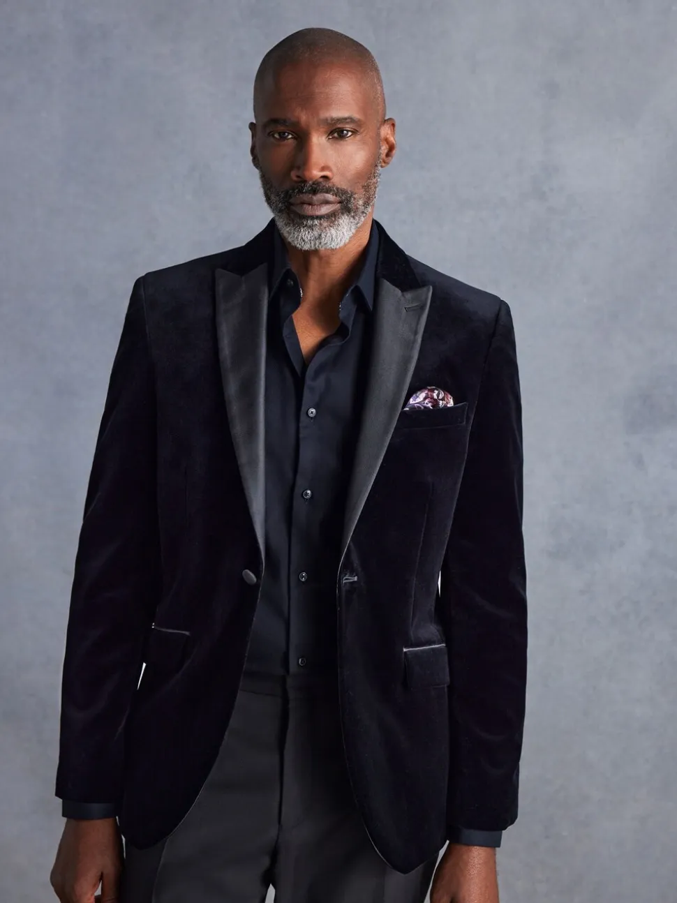 Zwart - Normale Pasvorm - Signature Pontoglio Italiaanse fluwelen blazer