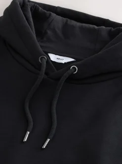 Zwart - Normale Pasvorm - Zwaargewicht Cotton Rich Jersey Hoodie