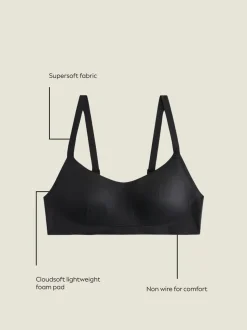 Zwart - N.Premium Cloud Zachte Ultiem Comfort Beha Zonder Beugel