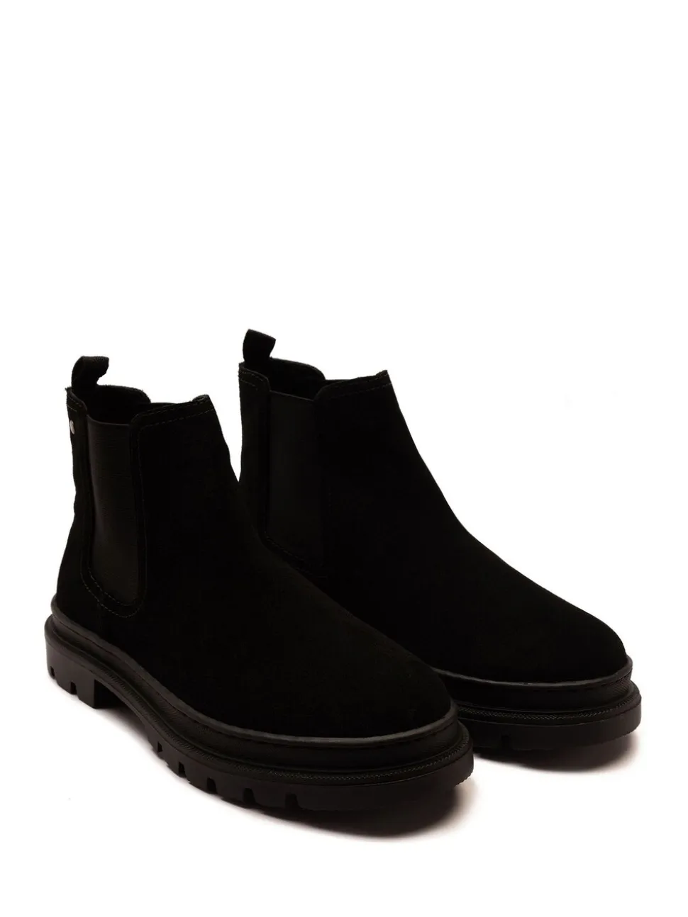 Zwart - Off The Hook Harrison Suede Leather Formal Chelsea Boots