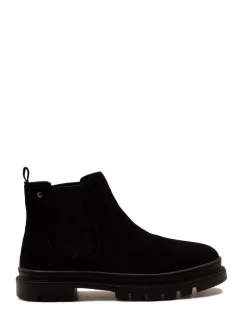 Zwart - Off The Hook Harrison Suede Leather Formal Chelsea Boots