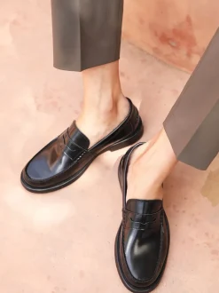 Zwart - Off The Hook Monro Loafer Formal Casual Slip-On Leather Shoes