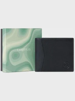 Zwart - Osprey London The Compass leren Portemonnee